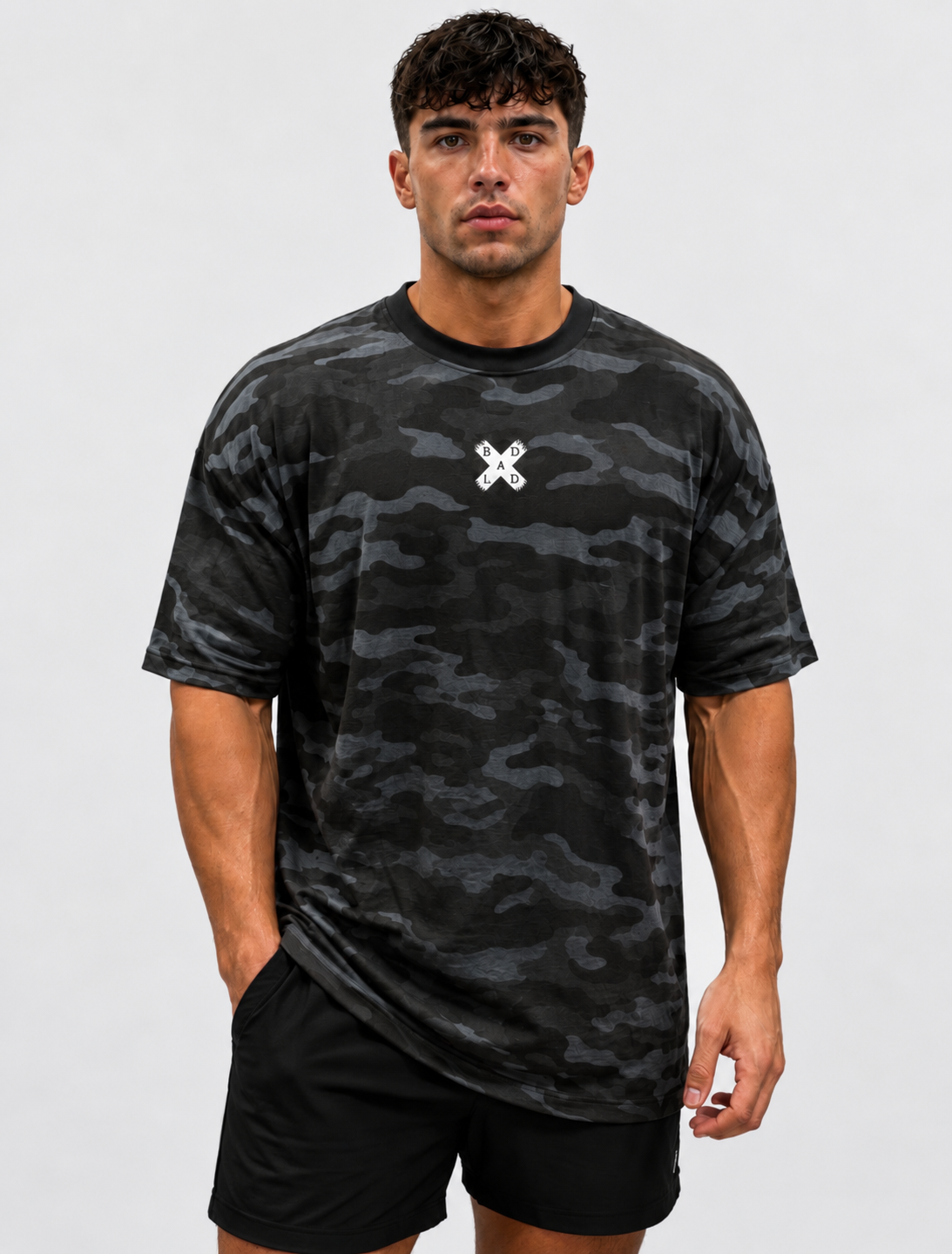 Oversized black camo tshirt