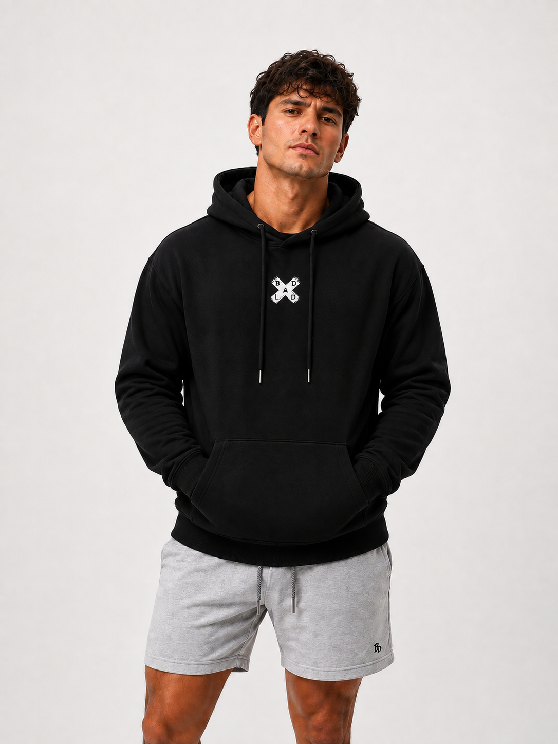 Black oversized hoodie